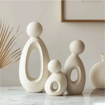 Modern Nordic Family Hollow Sculpture - Table Piece