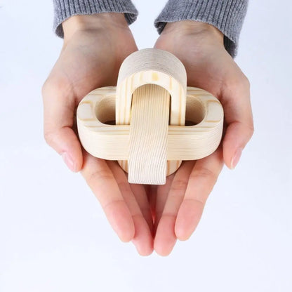 Handcrafted Boho Wooden Link Ornament - Table Piece