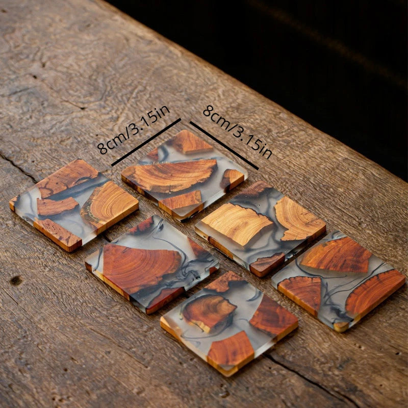Tea Pine Coasters Table Piece