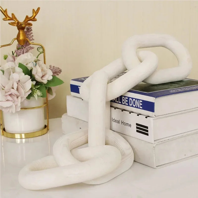 Bohemian Wooden Chain Link Ornament - Table Piece