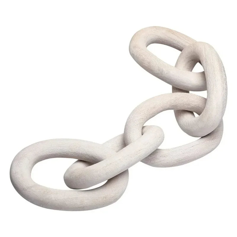 Bohemian Wooden Chain Link Ornament - Table Piece