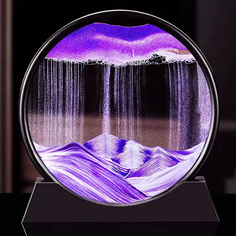 Glass Deep Sea Flowing Painting Quicksand Table Piece