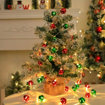 1pc Christmas Red Green Bells String