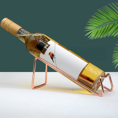 2Pcs Wine Bottle Holder Metal Wine Rack Table Piece