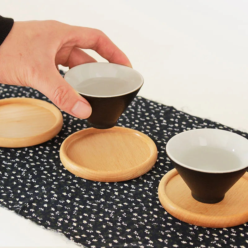 Natural Beech Wood Coffee & Tea Coaster - Table Piece