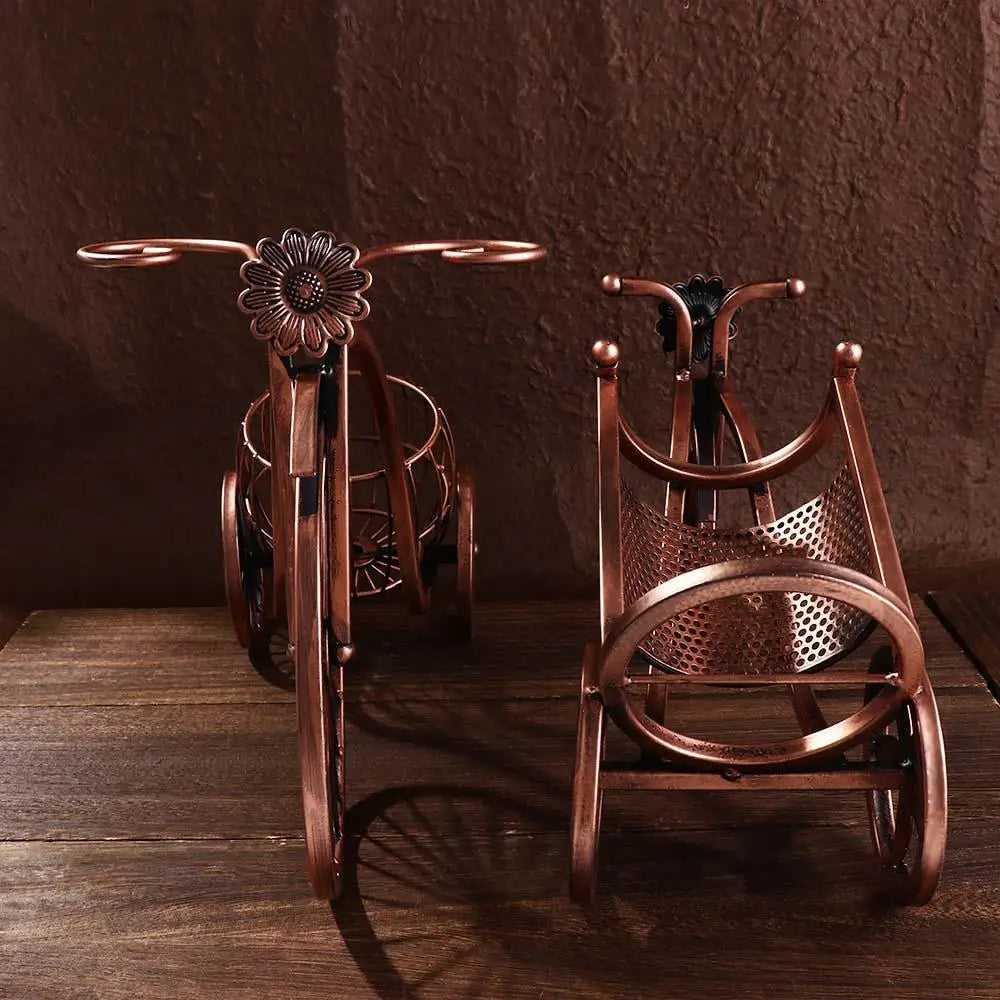 Vintage Tricycle Wine Bottle Storage Rack - Table Piece