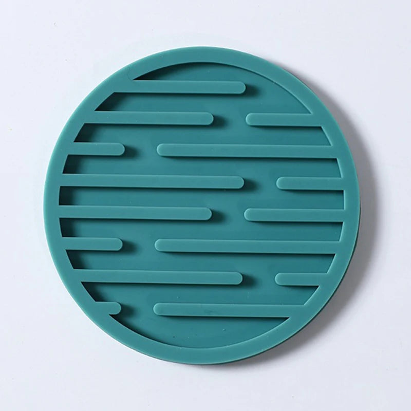 10cm Silicone Coaster Round Heat Resistant Rubber Coffee Cup Mat Tea Drink Mug Glass Beverage Holder Pad Decor Table Mat Table Piece