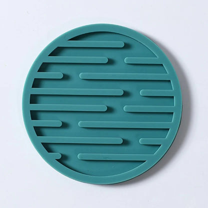 10cm Silicone Coaster Round Heat Resistant Rubber Coffee Cup Mat Tea Drink Mug Glass Beverage Holder Pad Decor Table Mat Table Piece