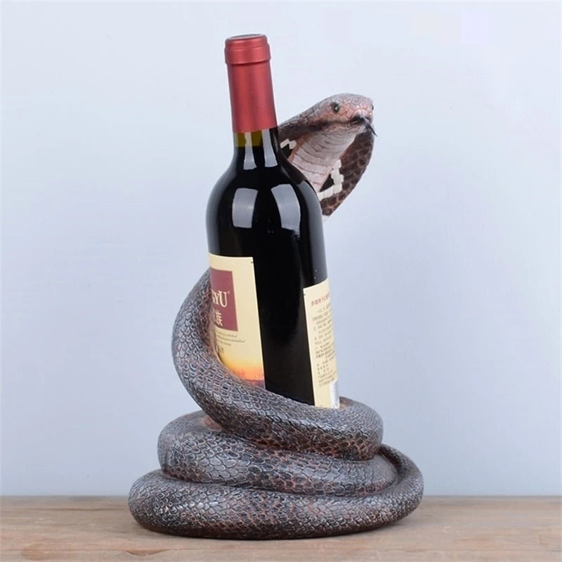 Cobra Statue Wine Holder Table Piece