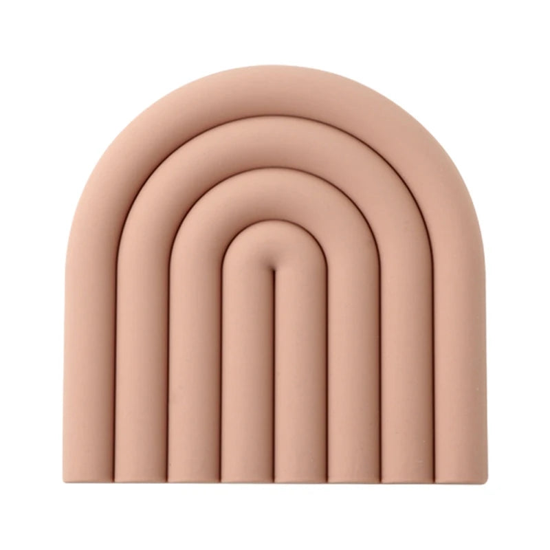 Modilan Rainbow Silicone Mat Pot Mat Thermal Mat Table Mat Heat Resistant High Temperature Cup Mat Thickened To Prevent Scalding Table Piece
