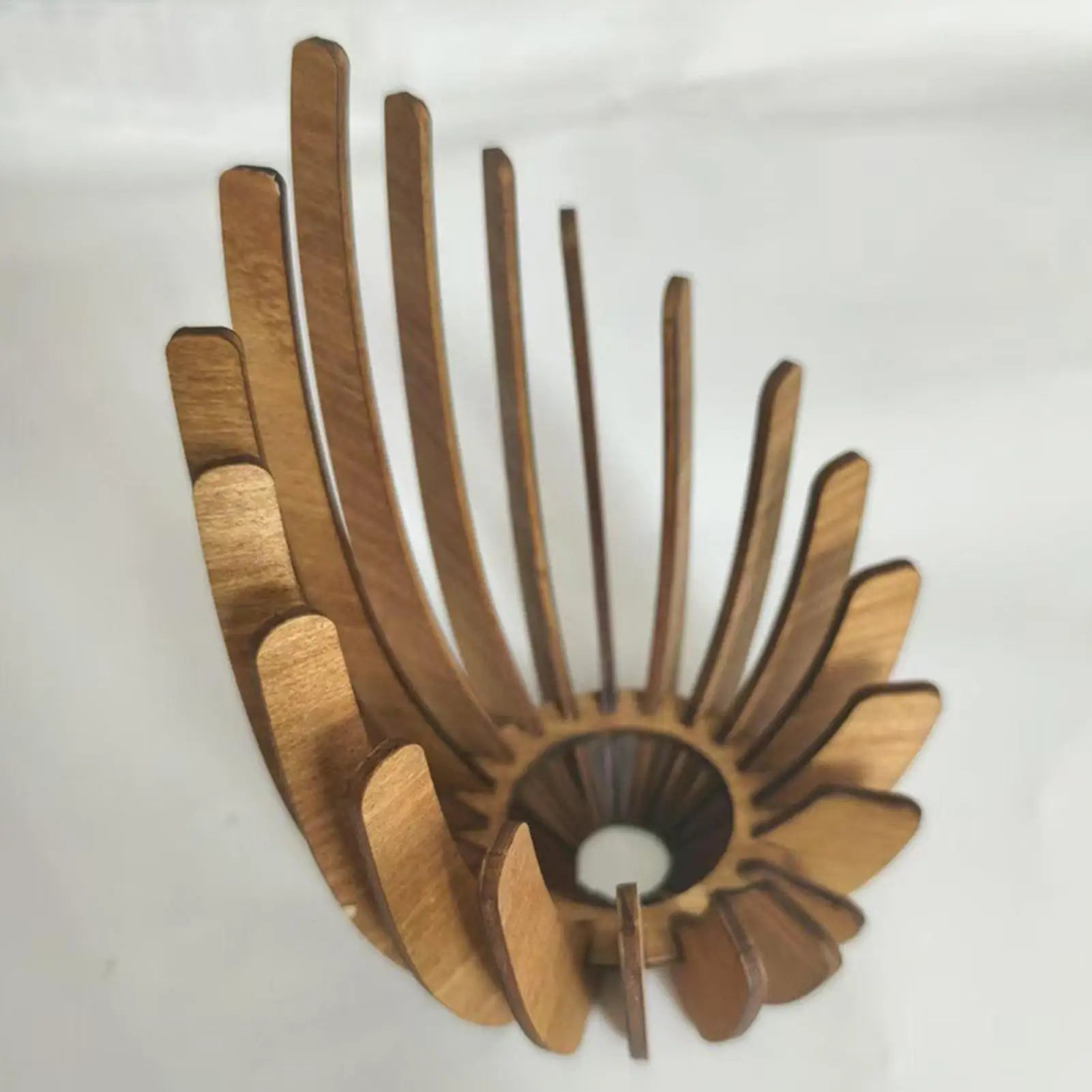 Decorative Wooden Lotus Candle Holder - Table Piece