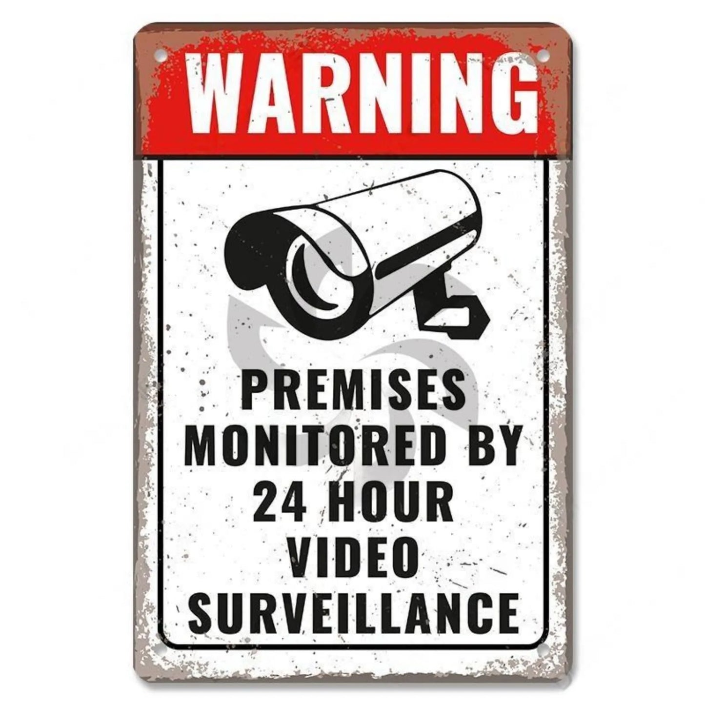 Retro Security Metal Plaque