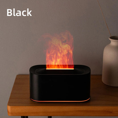 Aromatherapy Diffuser with Flame Effect Table Piece