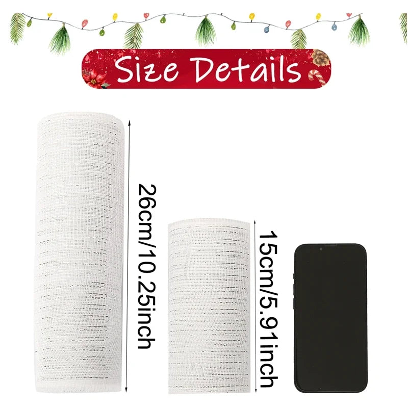 Christmas Tree Decorations Ribbon Mesh