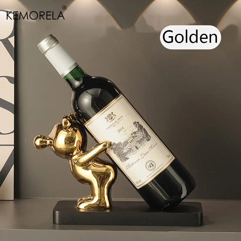 Wine Rack Ceramic Cartoon Table Piece