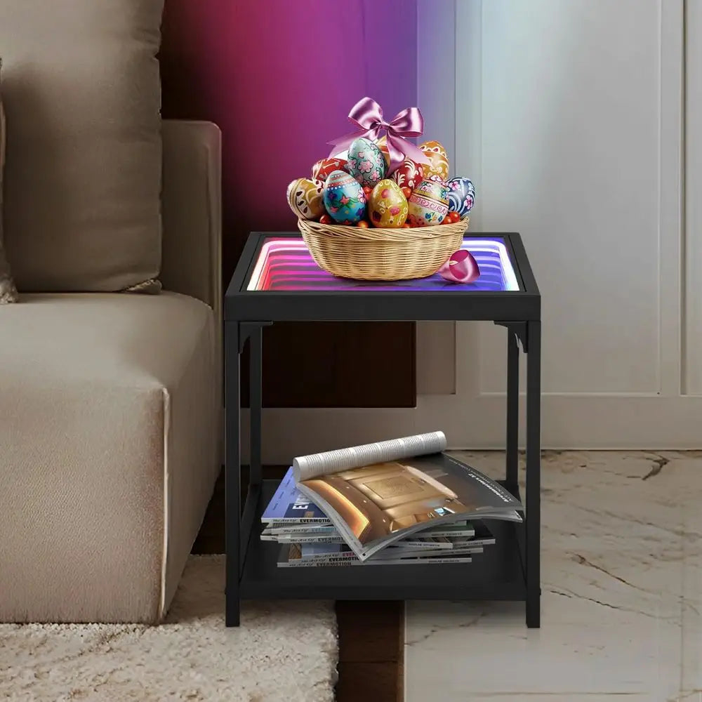 Infinity Mirror Coffee Table with RGB Lighting 3D - Table Piece