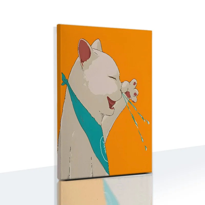 Midnight Cats Framed Canvas