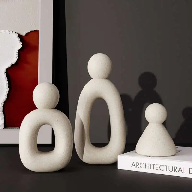 Modern Nordic Family Hollow Sculpture - Table Piece
