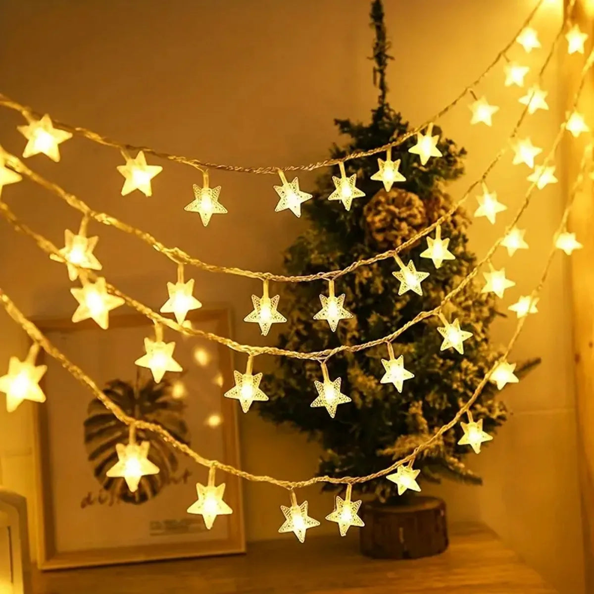 1PC 10/20/30/40 LED Star String Lights