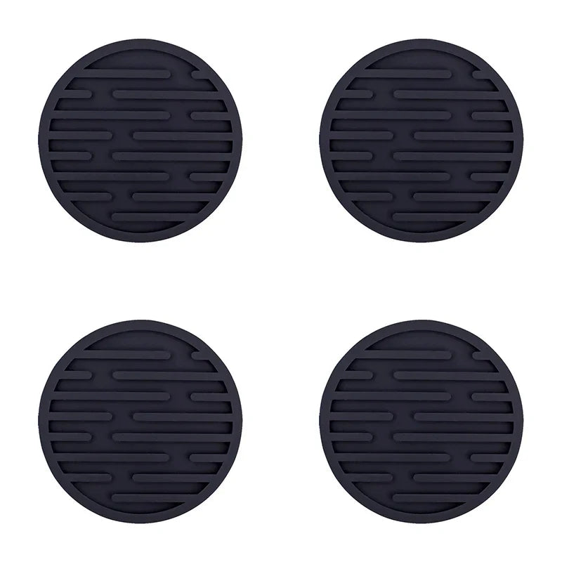 4PCS/lot 10cm Silicone Cup Pad Slip Insulation Pad Round Cup Mat Hot Drink Holder Mug Stand Home Kitchen Tool Cup Coaster Table Piece