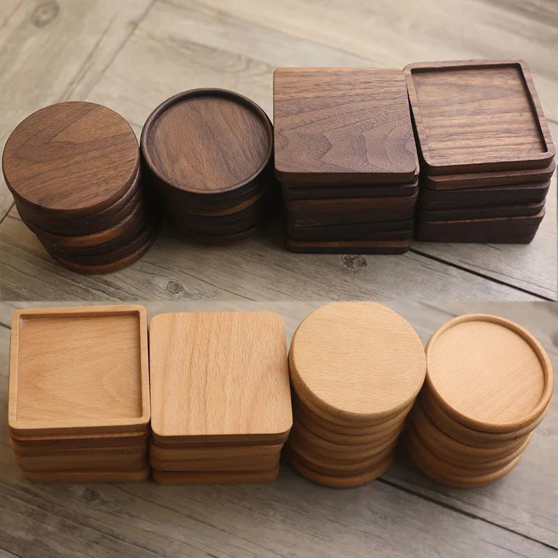 Natural Beech Wood Coffee & Tea Coaster - Table Piece