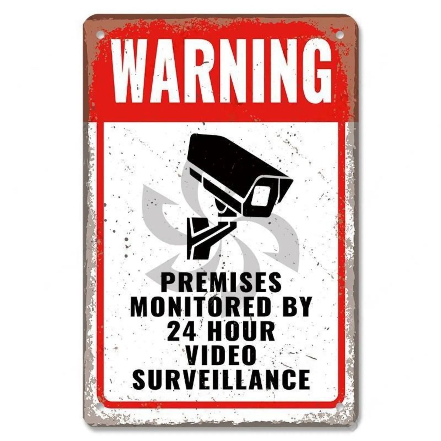 Retro Security Metal Plaque