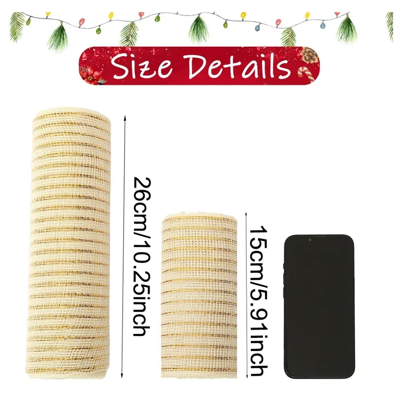 Christmas Tree Decorations Ribbon Mesh