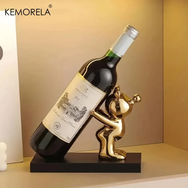 Wine Rack Ceramic Cartoon Table Piece