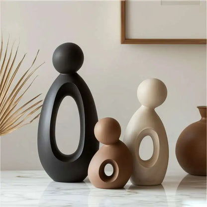 Modern Nordic Family Hollow Sculpture - Table Piece
