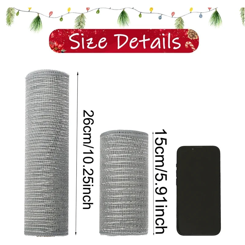 Christmas Tree Decorations Ribbon Mesh