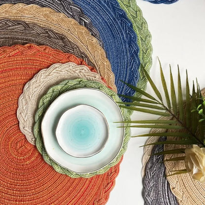 Woven Circle Placemat Set
