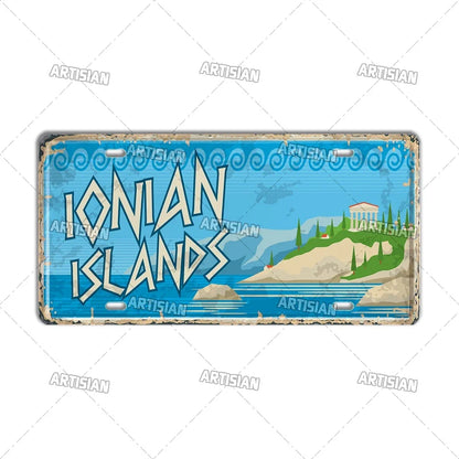 Wanderlust Metal Travel Sign