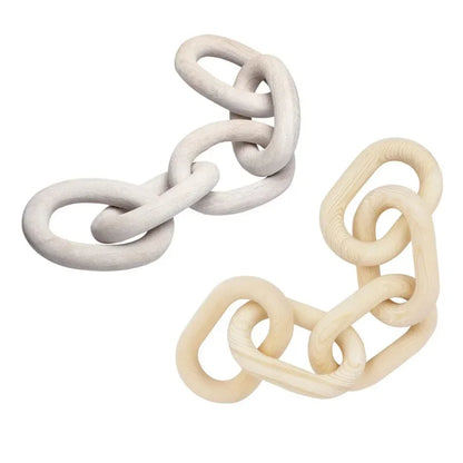Bohemian Wooden Chain Link Ornament - Table Piece