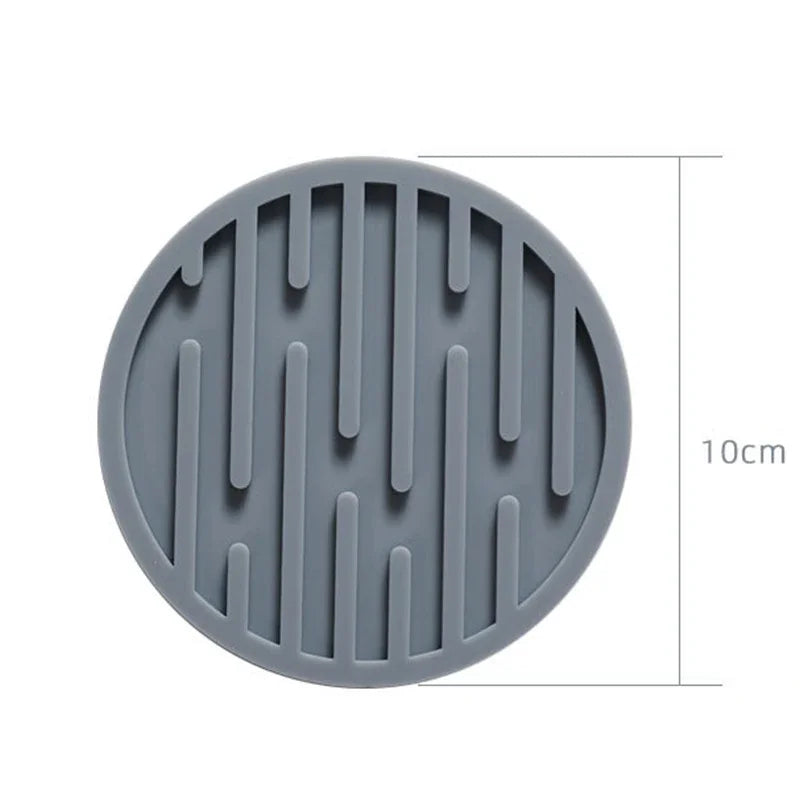 10cm Silicone Coaster Round Heat Resistant Rubber Coffee Cup Mat Tea Drink Mug Glass Beverage Holder Pad Decor Table Mat Table Piece