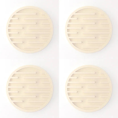 4PCS/lot 10cm Silicone Cup Pad Slip Insulation Pad Round Cup Mat Hot Drink Holder Mug Stand Home Kitchen Tool Cup Coaster Table Piece