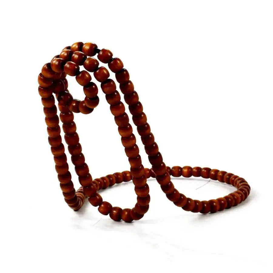 Floating Wooden Bead Wine Bottle Holder - Table Piece