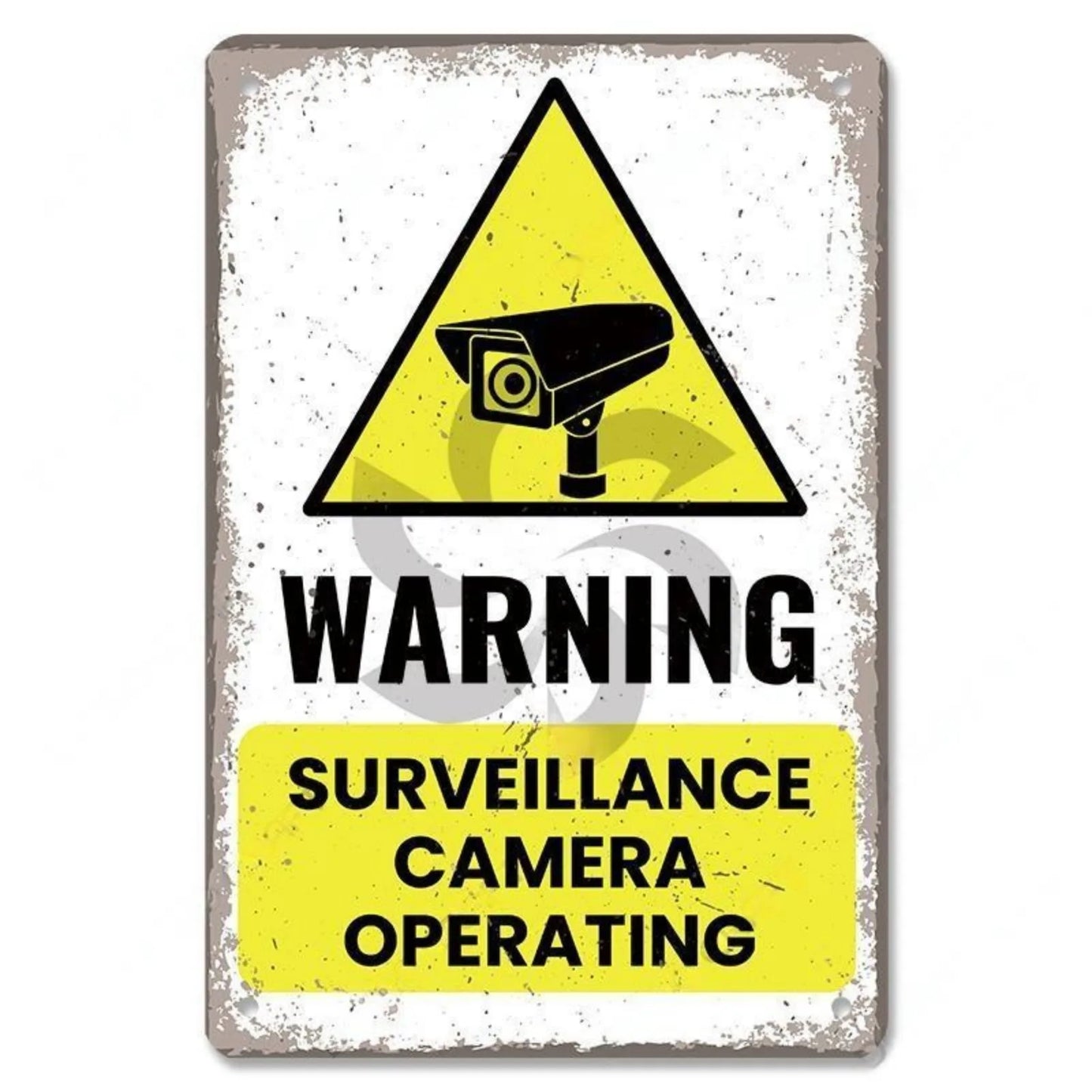 Retro Security Metal Plaque