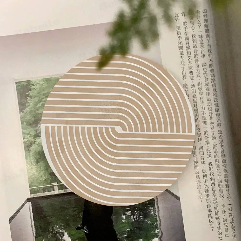 Minimalist Abstract Line Coaster Wooden Drink Tray Suitable For Restaurants And Coffee Shops Easy To Wash And Clean Table Piece