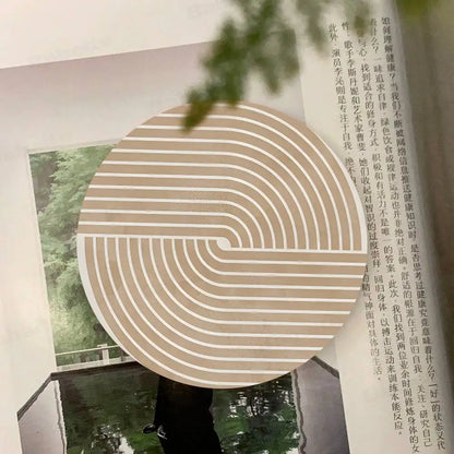 Minimalist Abstract Line Coaster Wooden Drink Tray Suitable For Restaurants And Coffee Shops Easy To Wash And Clean Table Piece