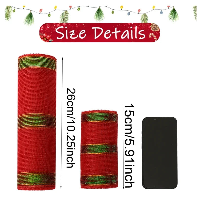 Christmas Tree Decorations Ribbon Mesh