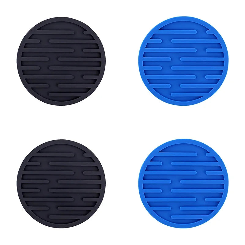4PCS/lot 10cm Silicone Cup Pad Slip Insulation Pad Round Cup Mat Hot Drink Holder Mug Stand Home Kitchen Tool Cup Coaster Table Piece