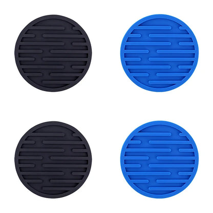 4PCS/lot 10cm Silicone Cup Pad Slip Insulation Pad Round Cup Mat Hot Drink Holder Mug Stand Home Kitchen Tool Cup Coaster Table Piece